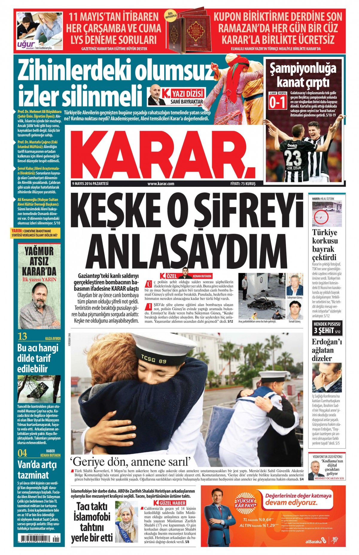 9 Mayıs 2016 gazete manşetleri - 616