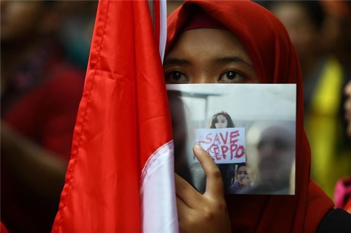 Endonezya'da Halep'e destek gösterisi - 564