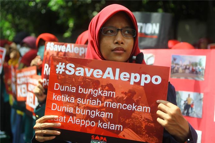Endonezya'da Halep'e destek gösterisi - 822