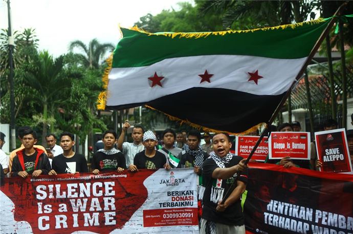 Endonezya'da Halep'e destek gösterisi - 836