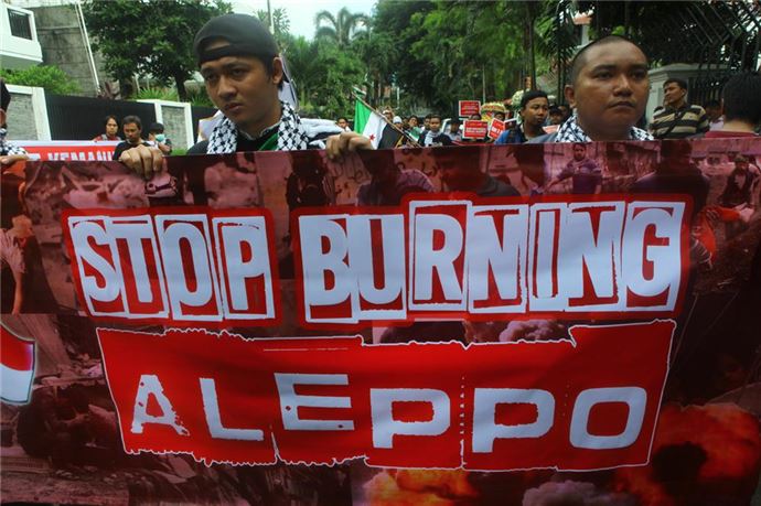 Endonezya'da Halep'e destek gösterisi - 850
