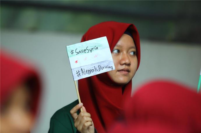 Endonezya'da Halep'e destek gösterisi - 844