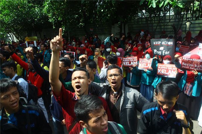 Endonezya'da Halep'e destek gösterisi - 815