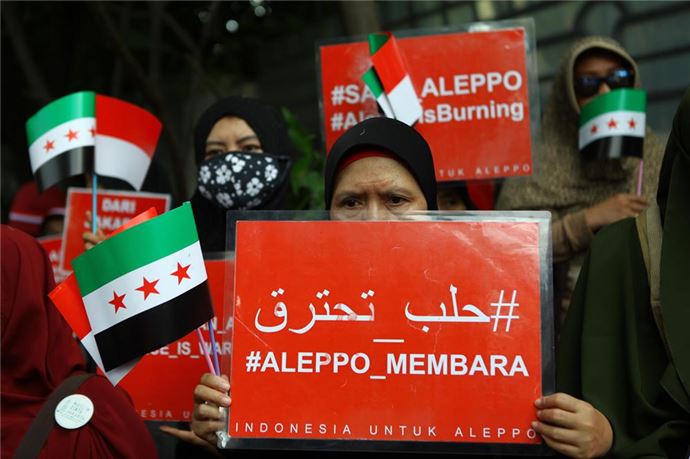 Endonezya'da Halep'e destek gösterisi - 916