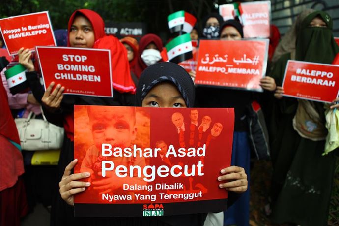 Endonezya'da Halep'e destek gösterisi - 838