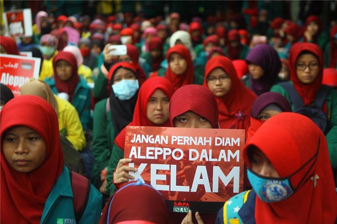 Endonezya'da Halep'e destek gösterisi - 754