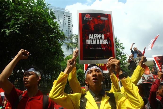 Endonezya'da Halep'e destek gösterisi - 676