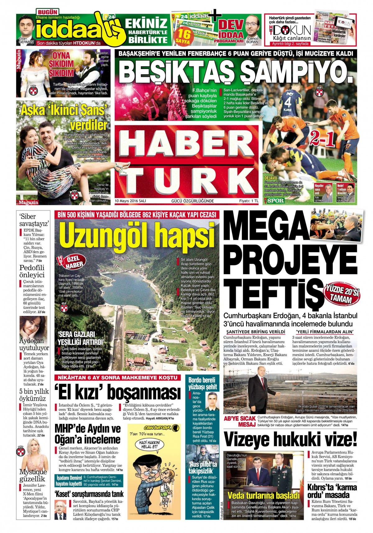 10 Mayıs 2016 gazete manşetleri - 514