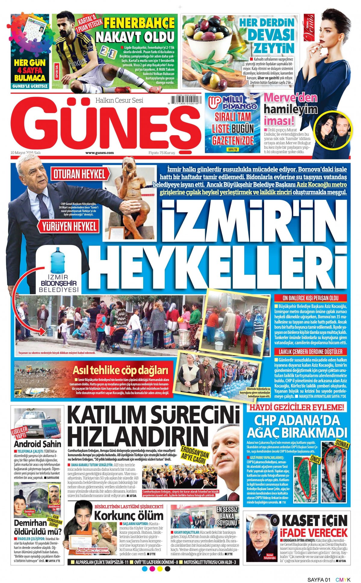 10 Mayıs 2016 gazete manşetleri - 928