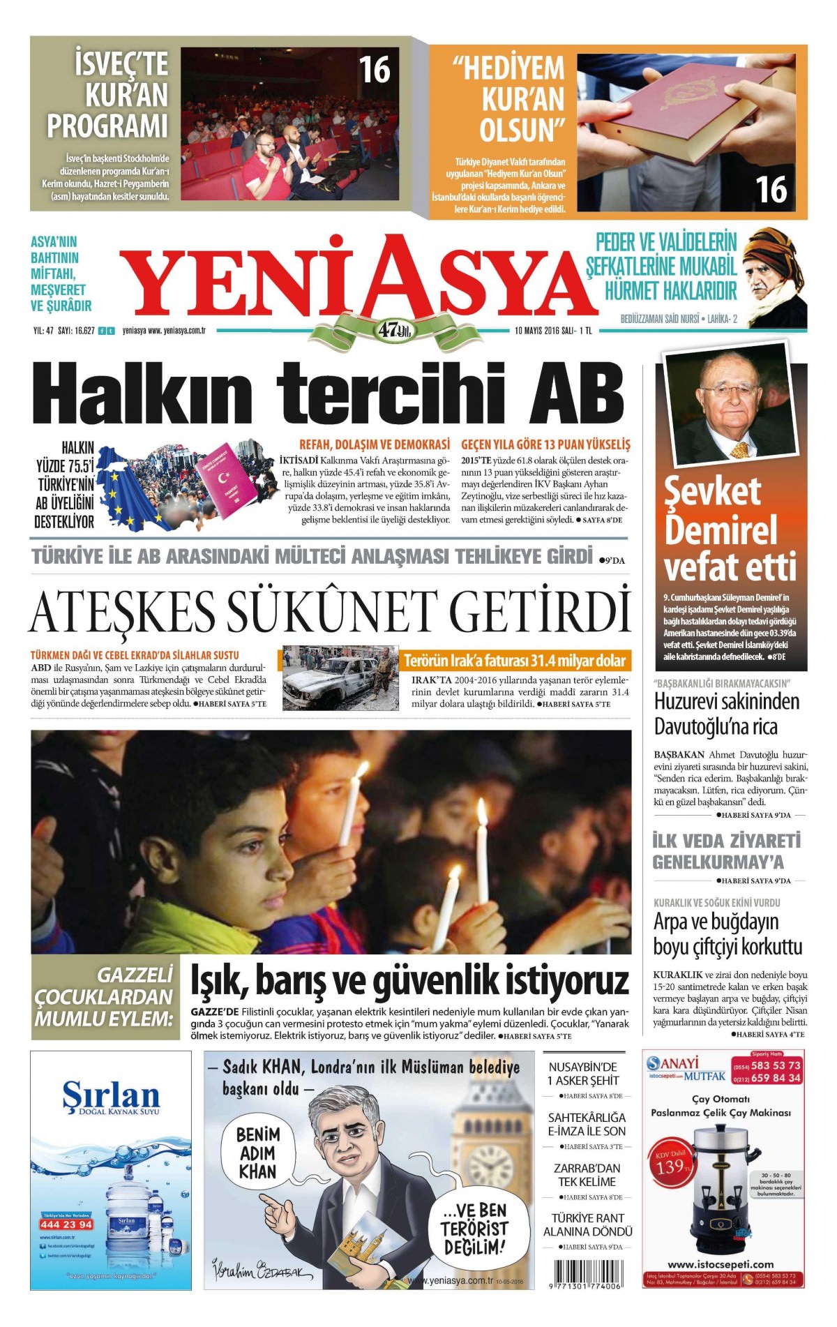 10 Mayıs 2016 gazete manşetleri - 782