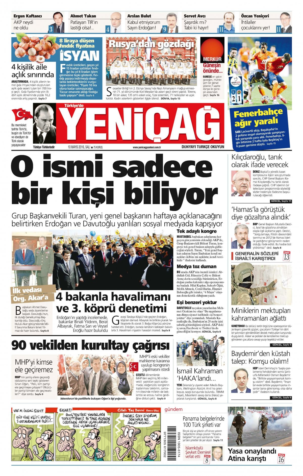 10 Mayıs 2016 gazete manşetleri - 823