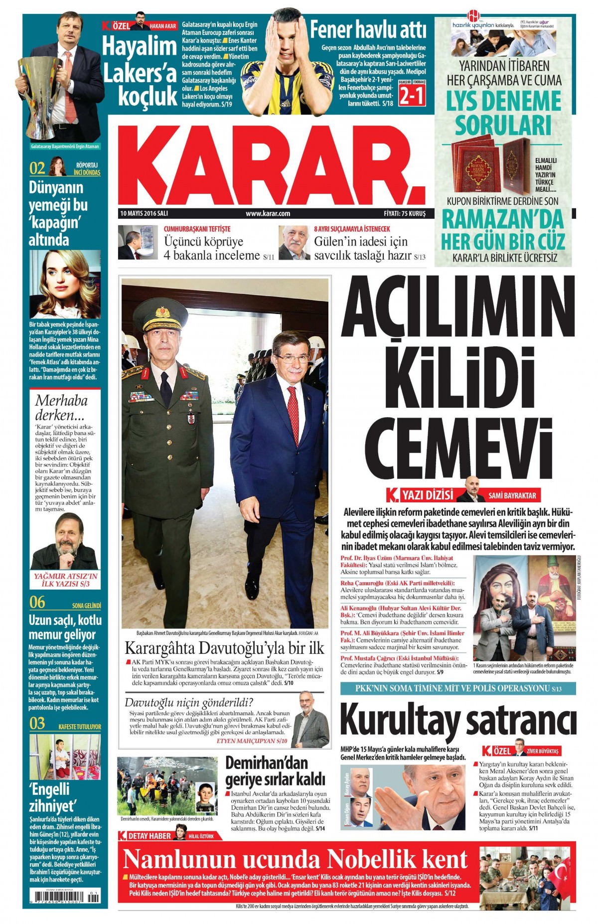 10 Mayıs 2016 gazete manşetleri - 724