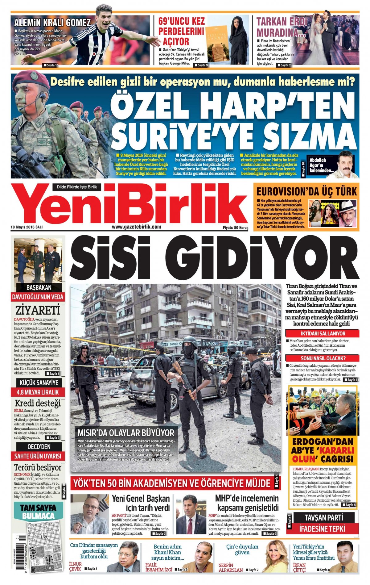 10 Mayıs 2016 gazete manşetleri - 559
