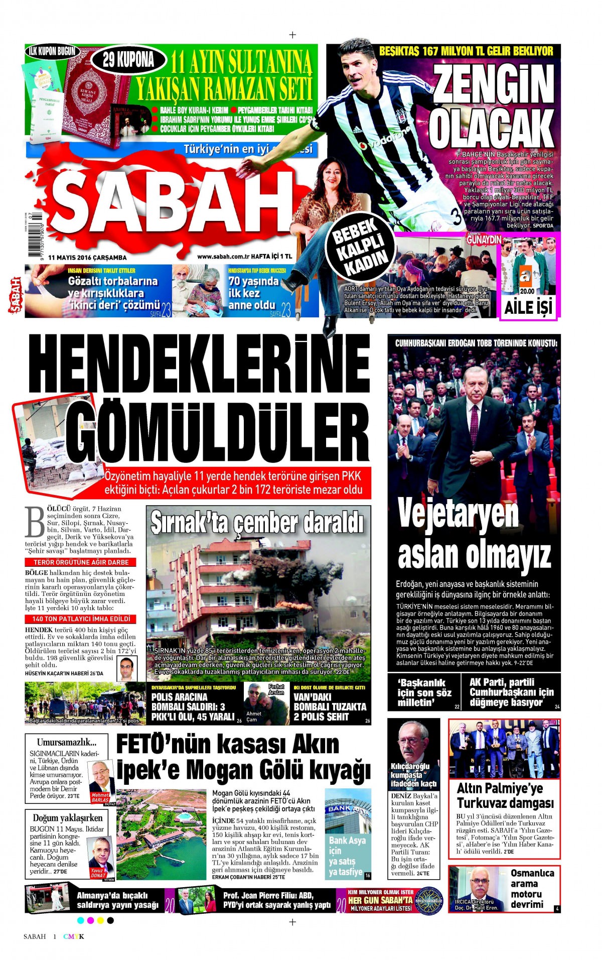 11 Mayıs 2016 gazete manşetleri - 881
