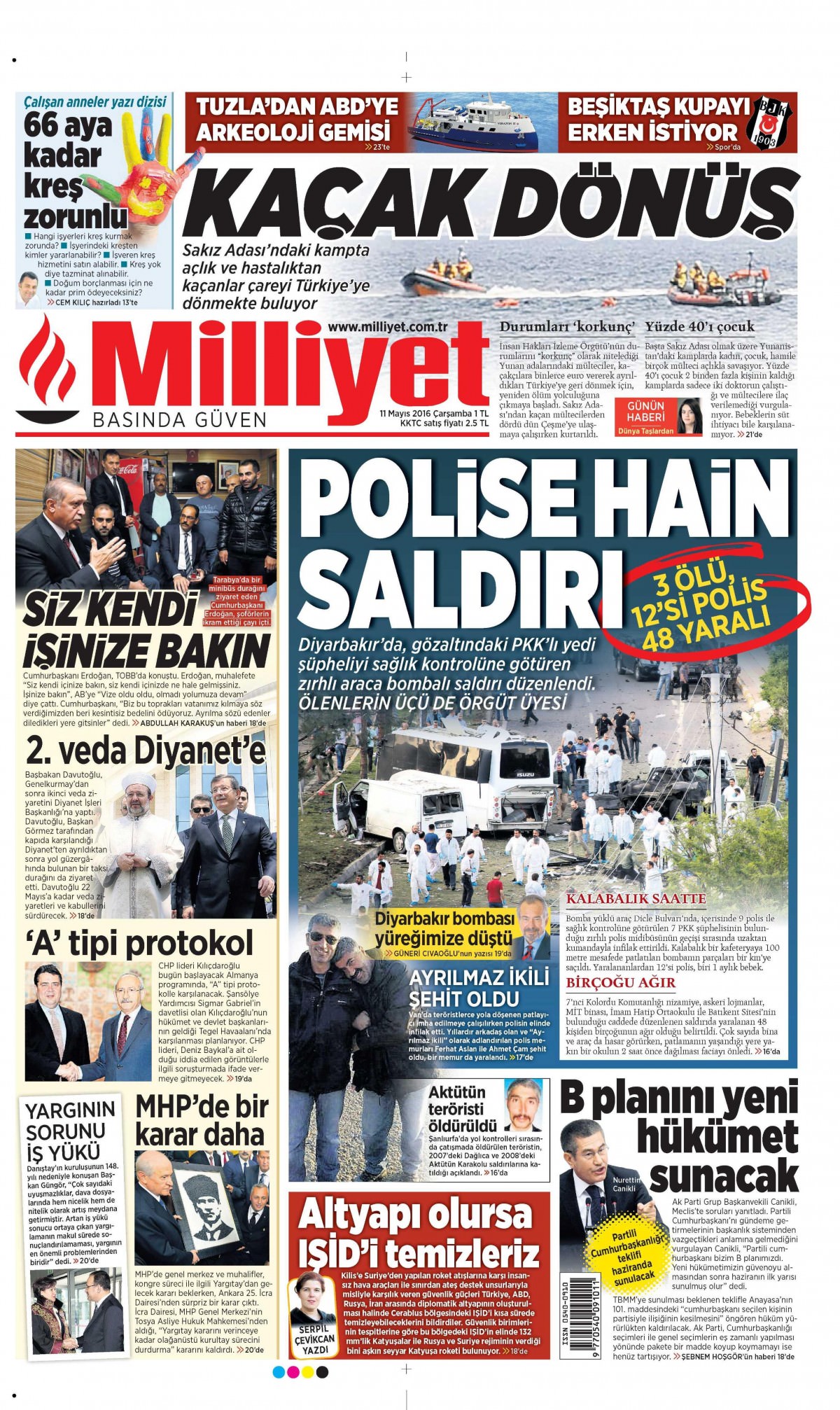 11 Mayıs 2016 gazete manşetleri - 675