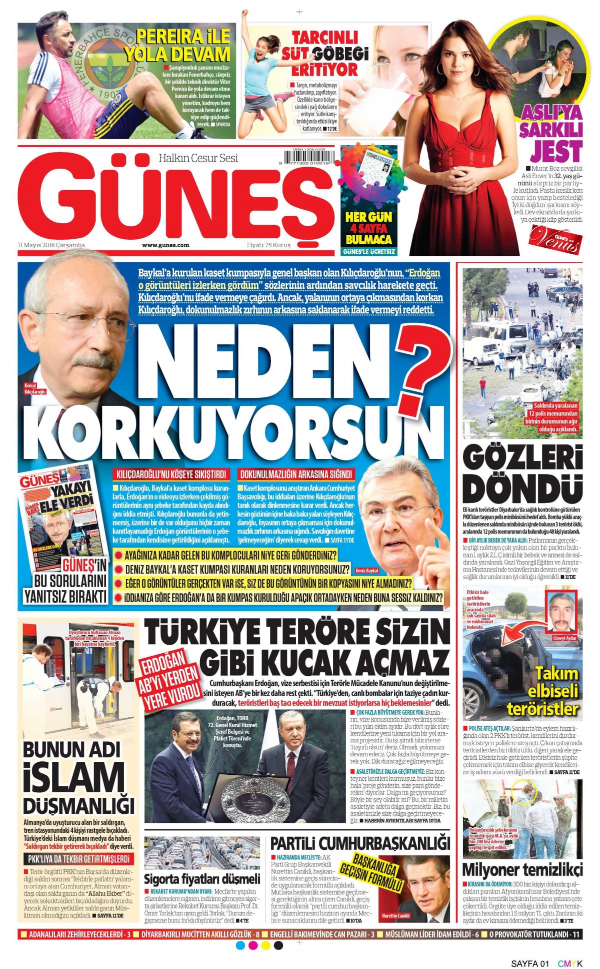 11 Mayıs 2016 gazete manşetleri - 752