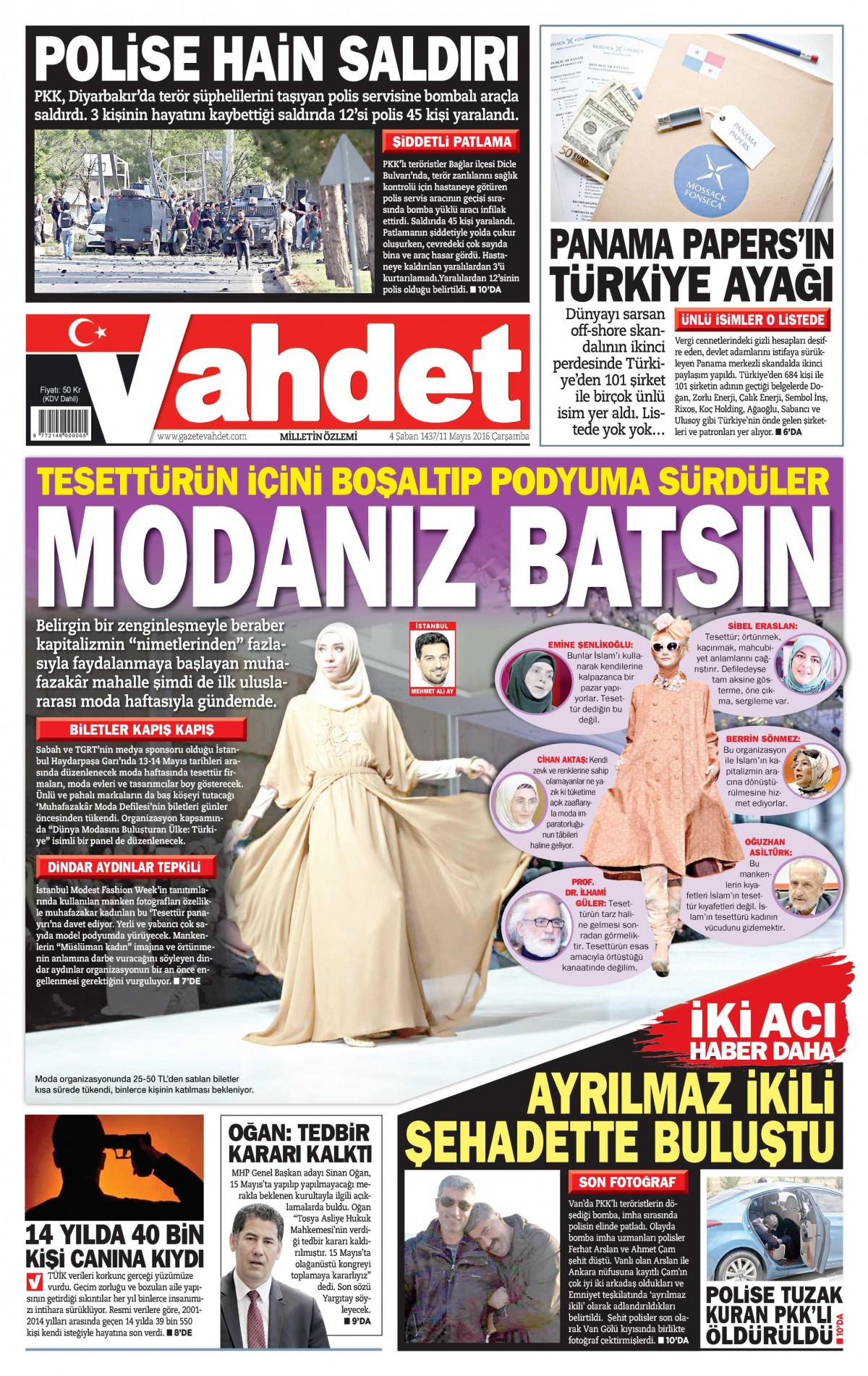 11 Mayıs 2016 gazete manşetleri - 617