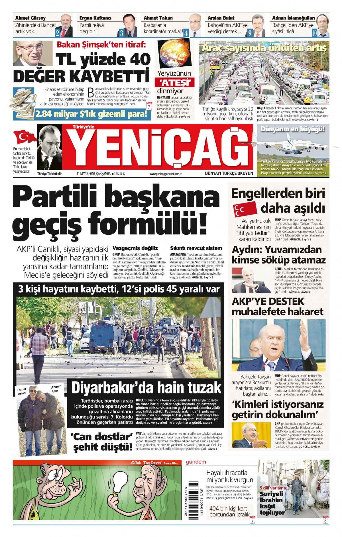 11 Mayıs 2016 gazete manşetleri - 773