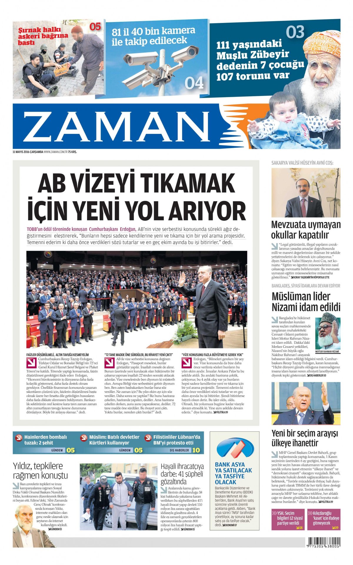 11 Mayıs 2016 gazete manşetleri - 591