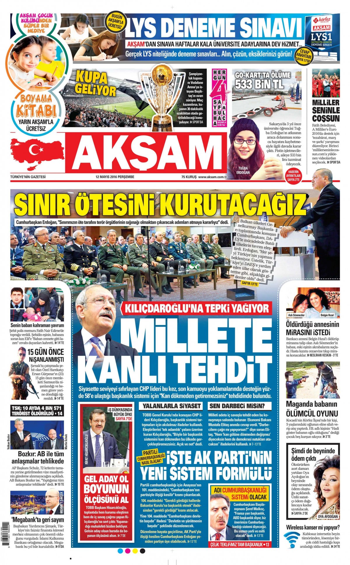 12 Mayıs 2016 gazete manşetleri - 19