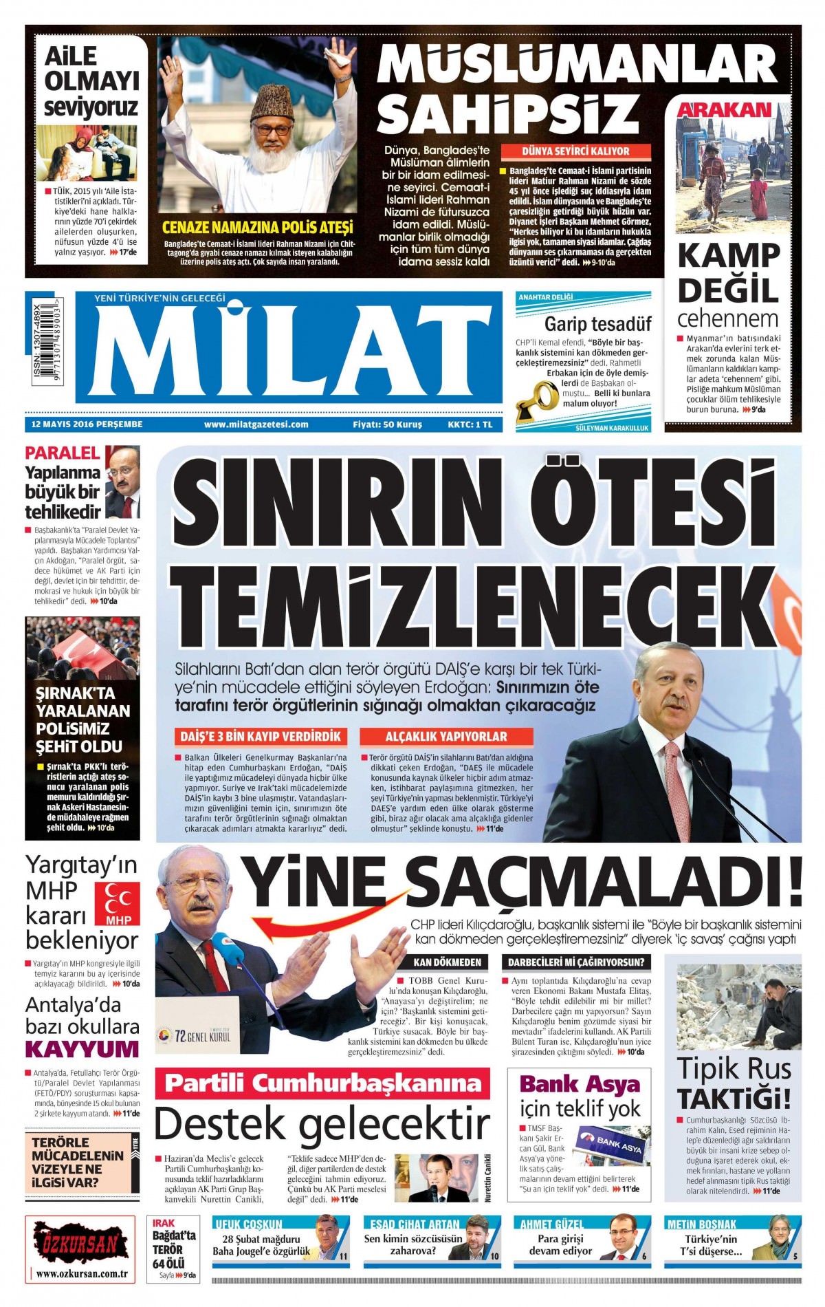 12 Mayıs 2016 gazete manşetleri - 22