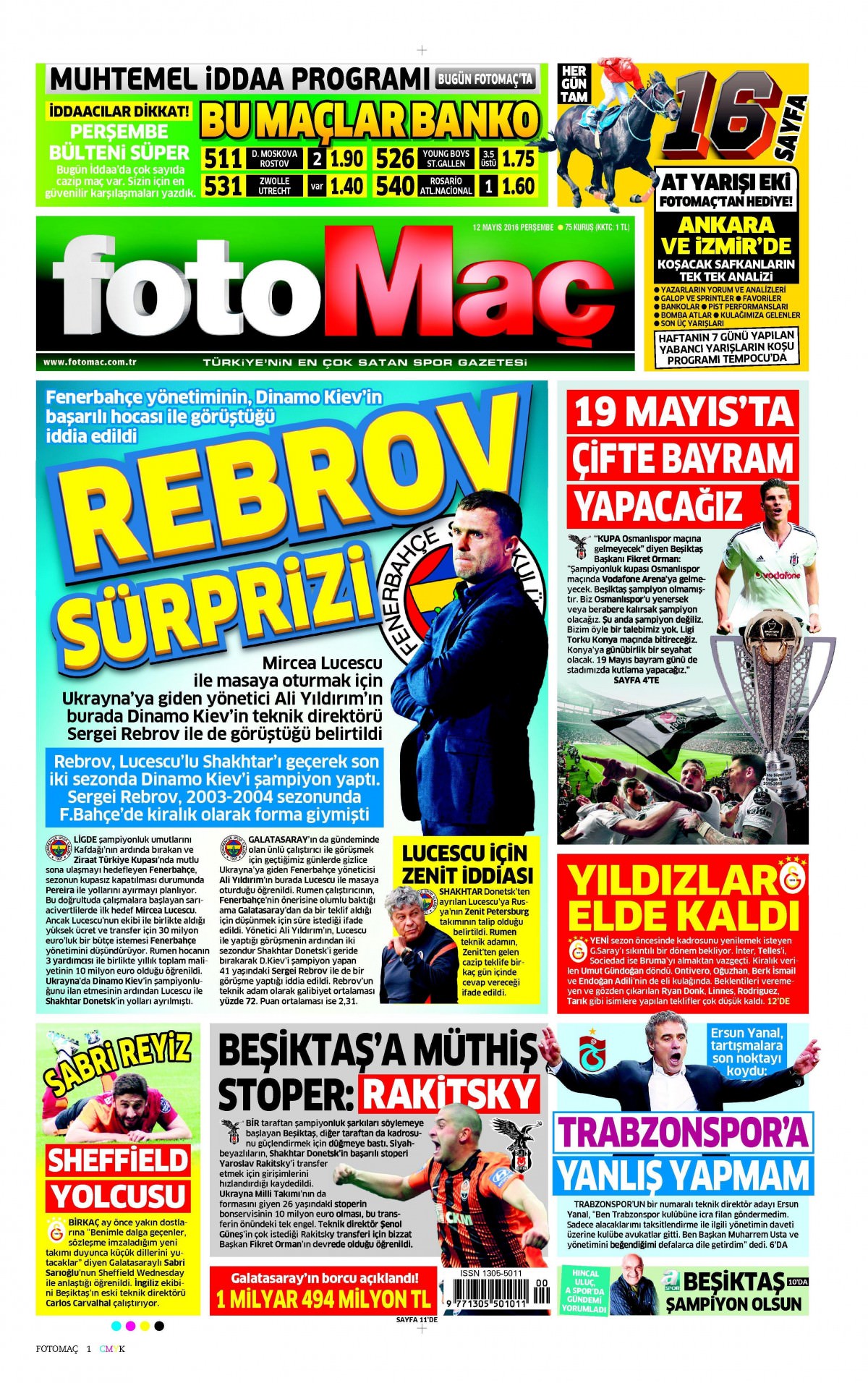 12 Mayıs 2016 gazete manşetleri - 24