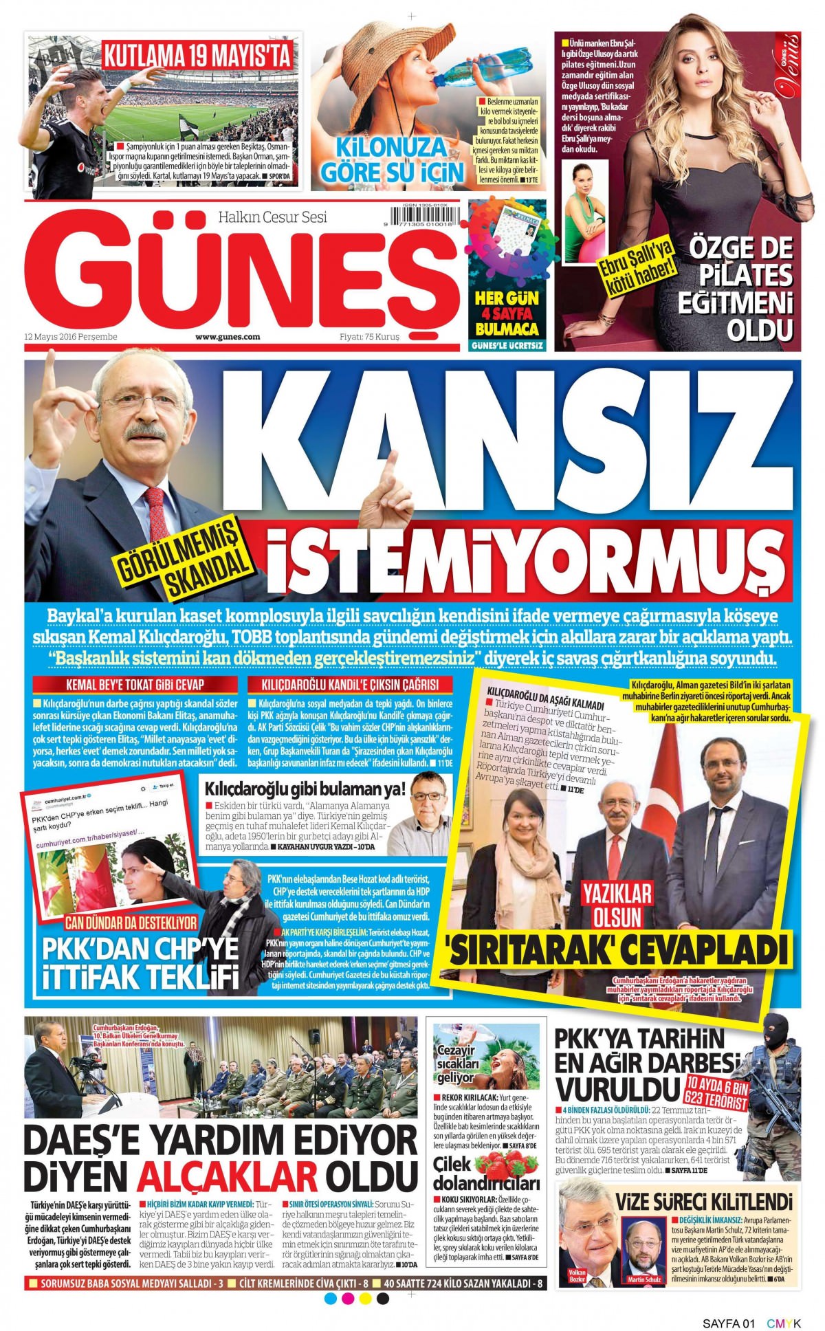 12 Mayıs 2016 gazete manşetleri - 8