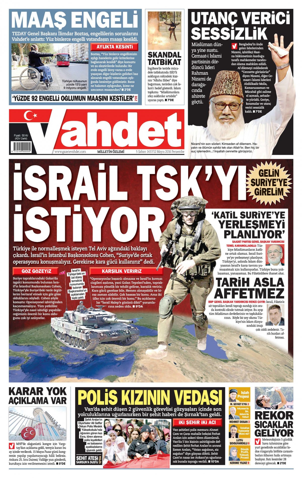 12 Mayıs 2016 gazete manşetleri - 10