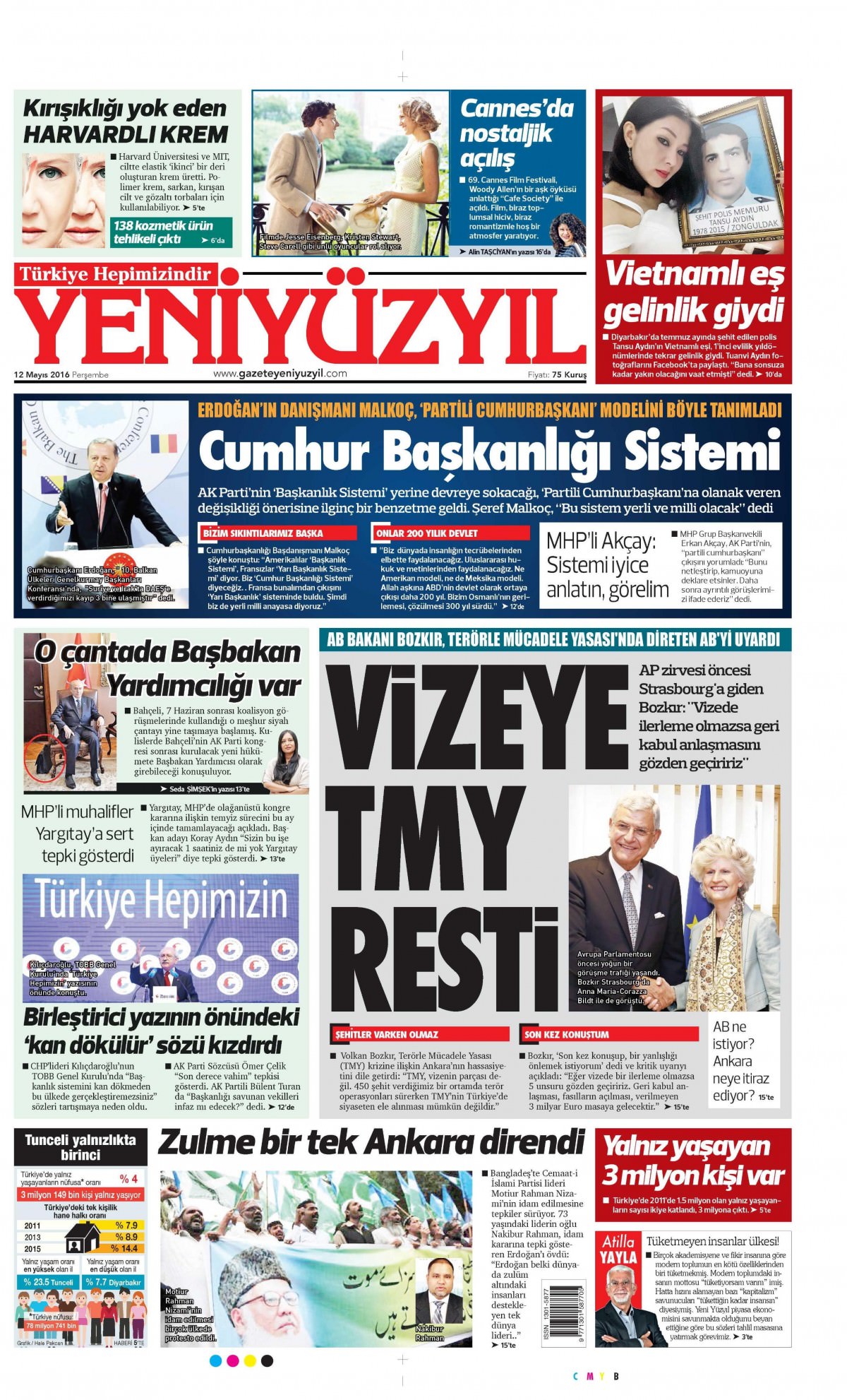 12 Mayıs 2016 gazete manşetleri - 21