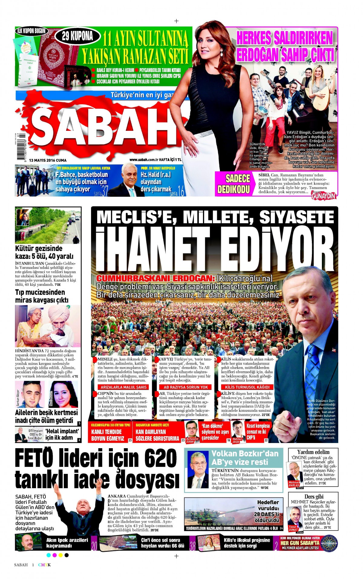 13 Mayıs 2016 gazete manşetleri - 669