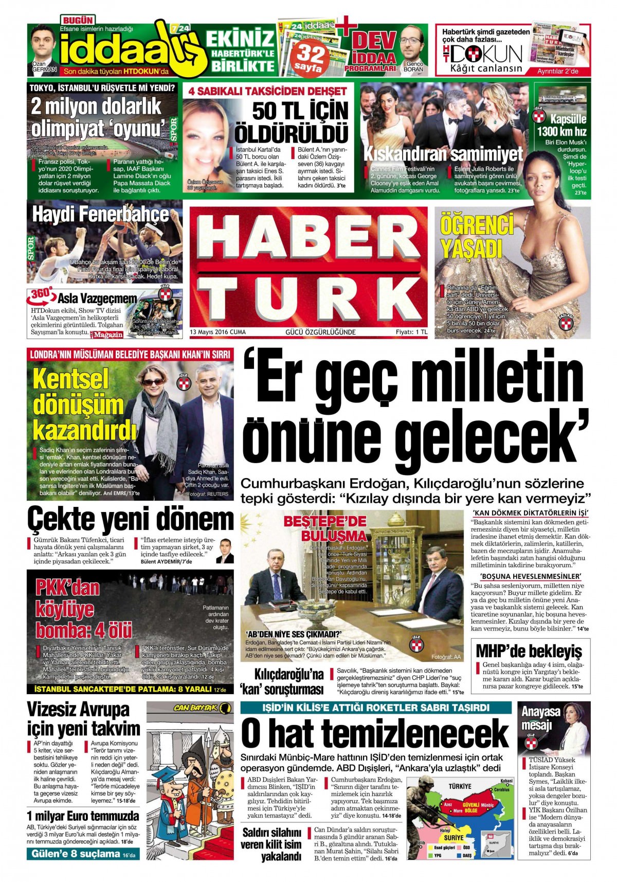 13 Mayıs 2016 gazete manşetleri - 776