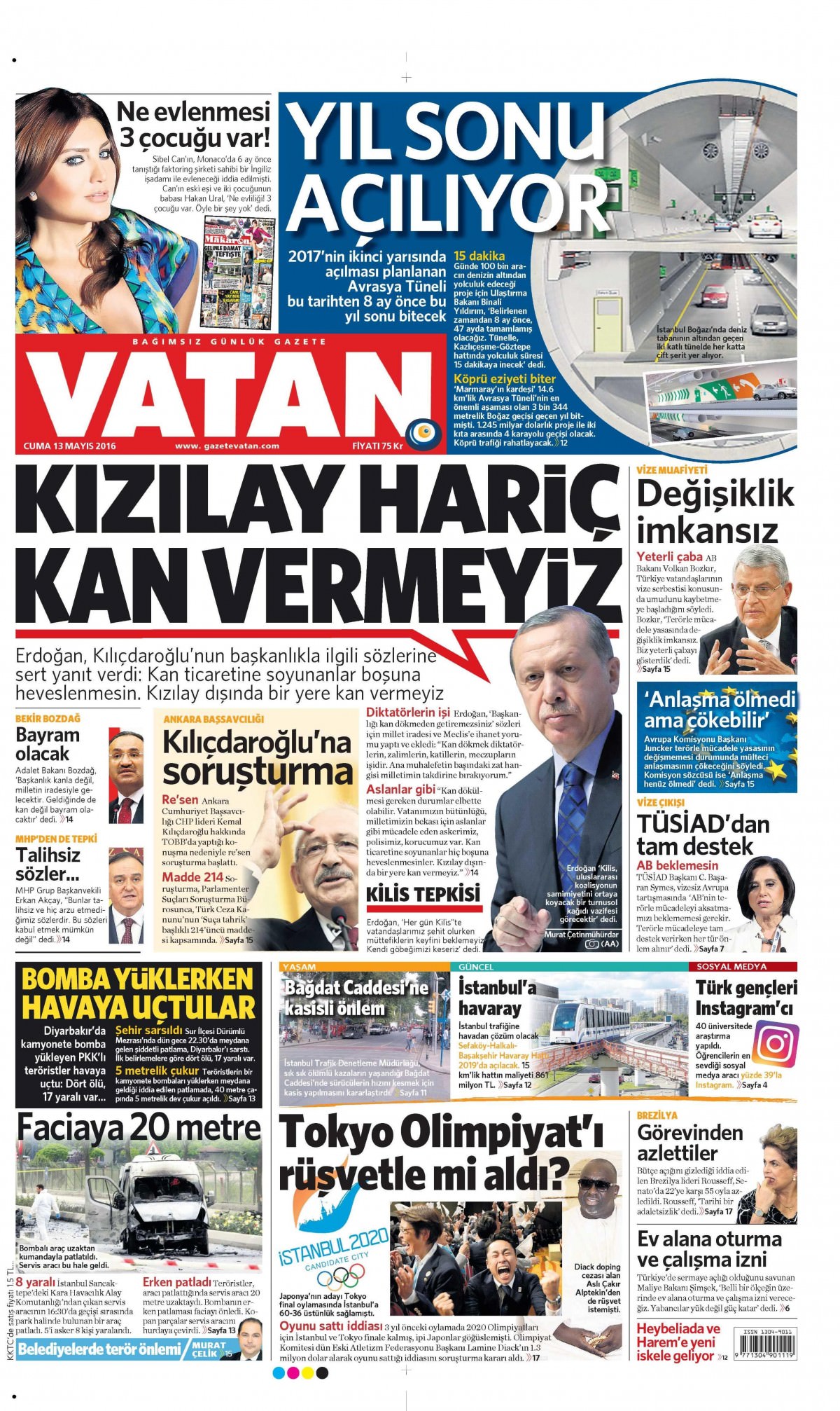 13 Mayıs 2016 gazete manşetleri - 684