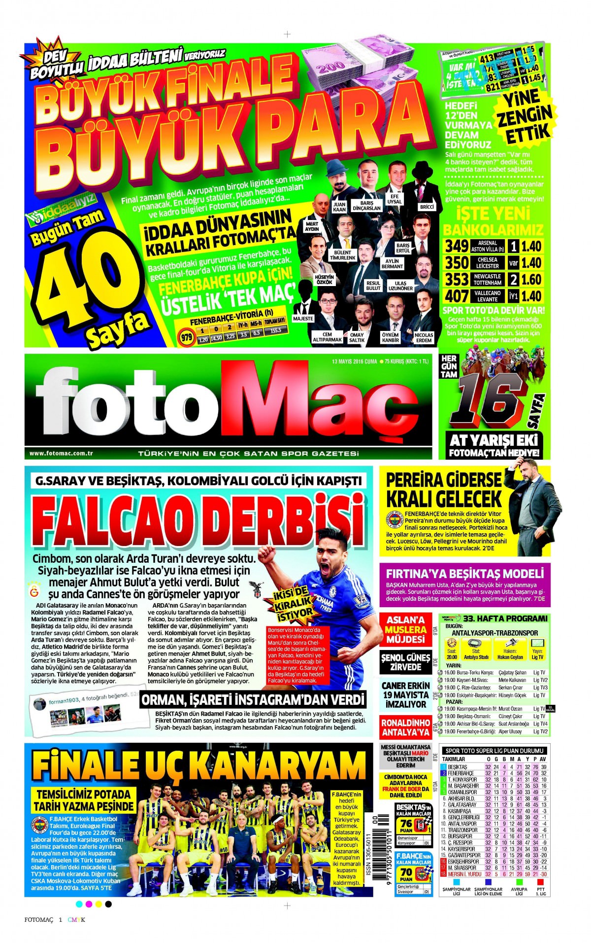 13 Mayıs 2016 gazete manşetleri - 736