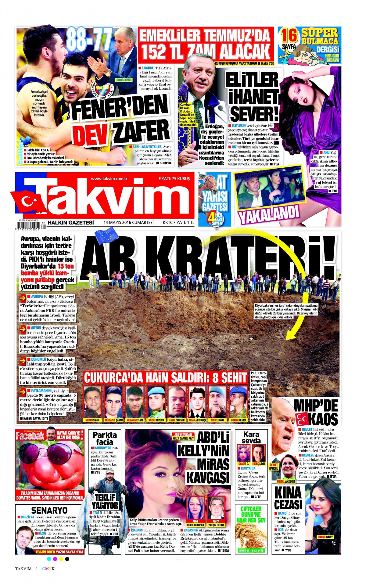 14 Mayıs 2016 gazete manşetleri - 4