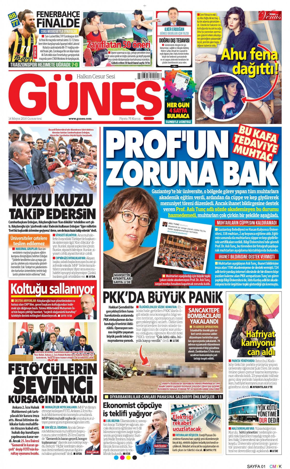14 Mayıs 2016 gazete manşetleri - 7