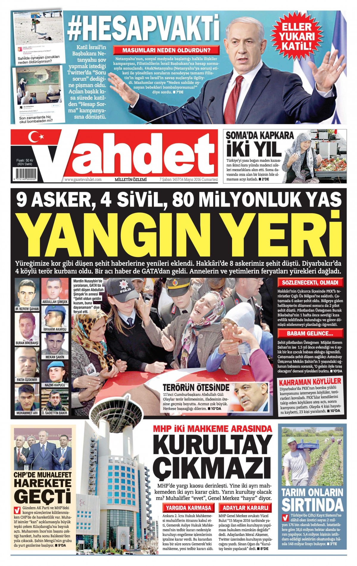 14 Mayıs 2016 gazete manşetleri - 5