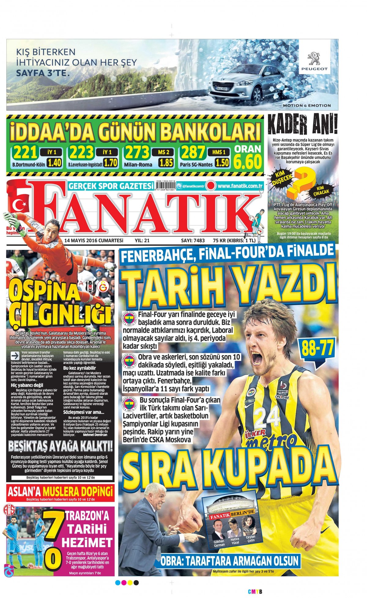 14 Mayıs 2016 gazete manşetleri - 22