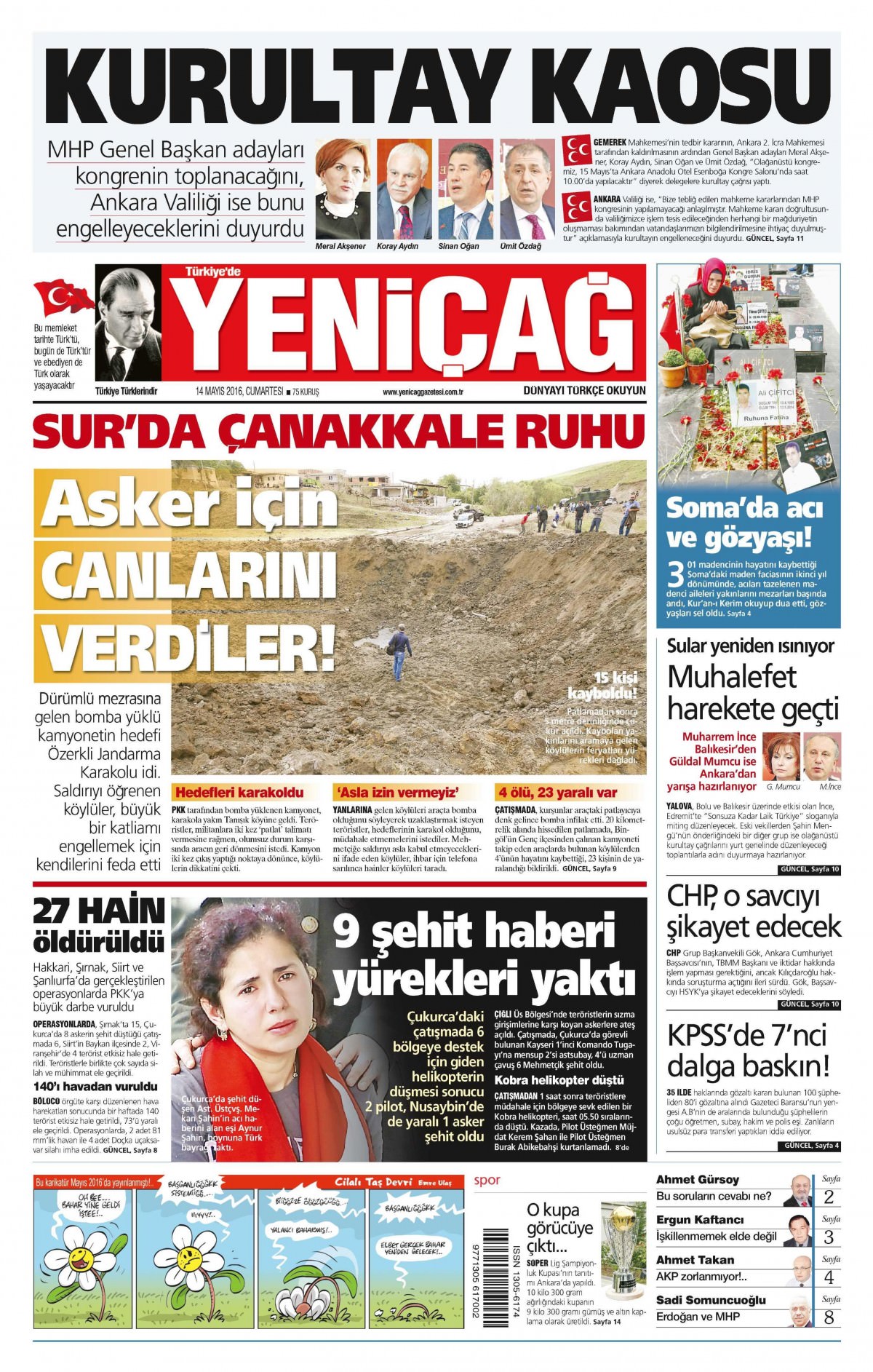 14 Mayıs 2016 gazete manşetleri - 19