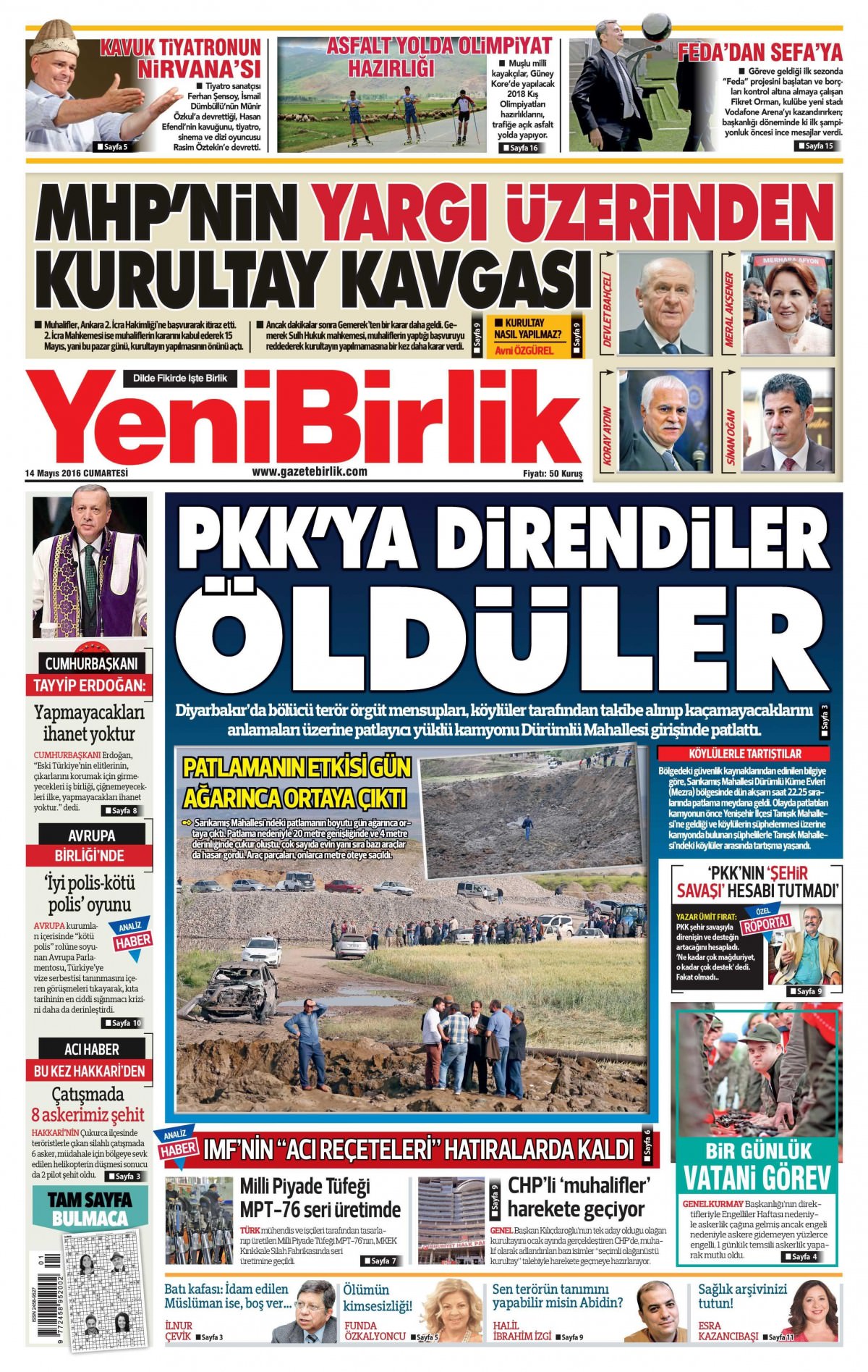 14 Mayıs 2016 gazete manşetleri - 27