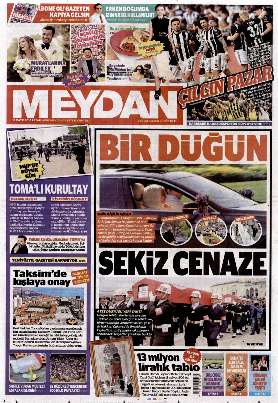 15 Mayıs 2016 gazete manşetleri - 3