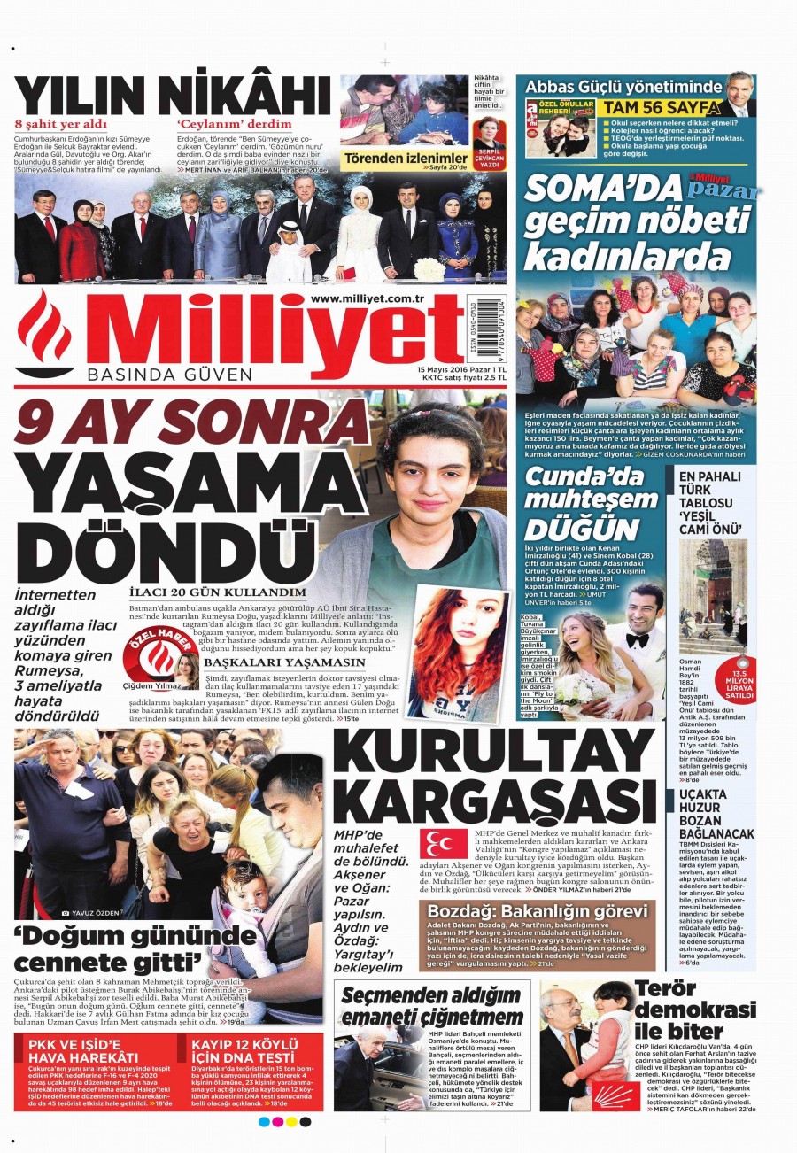 15 Mayıs 2016 gazete manşetleri - 10