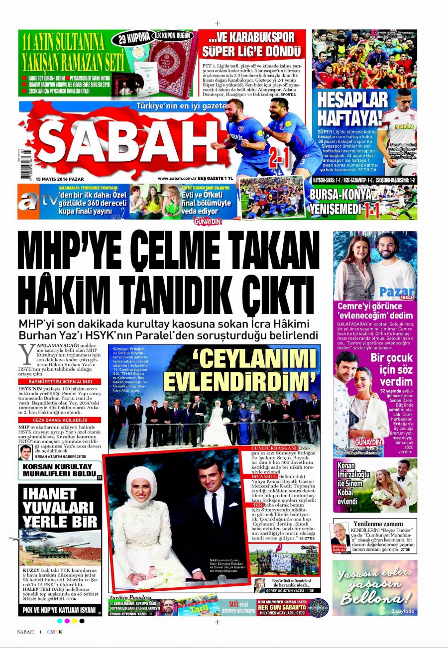15 Mayıs 2016 gazete manşetleri - 13