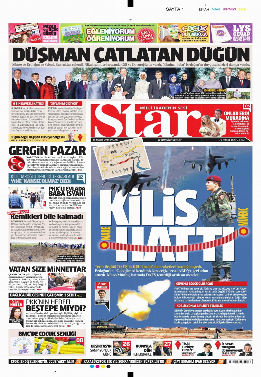 15 Mayıs 2016 gazete manşetleri - 4