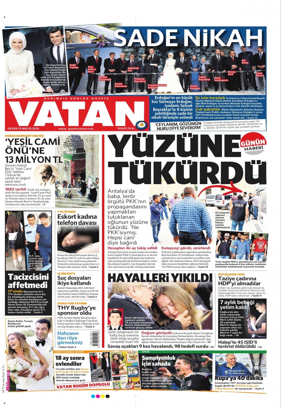 15 Mayıs 2016 gazete manşetleri - 12