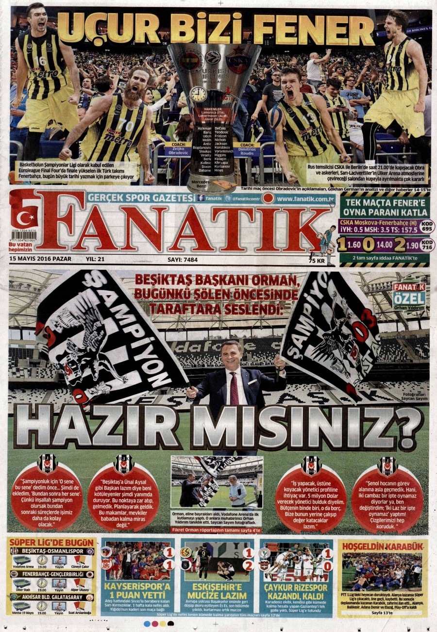 15 Mayıs 2016 gazete manşetleri - 17