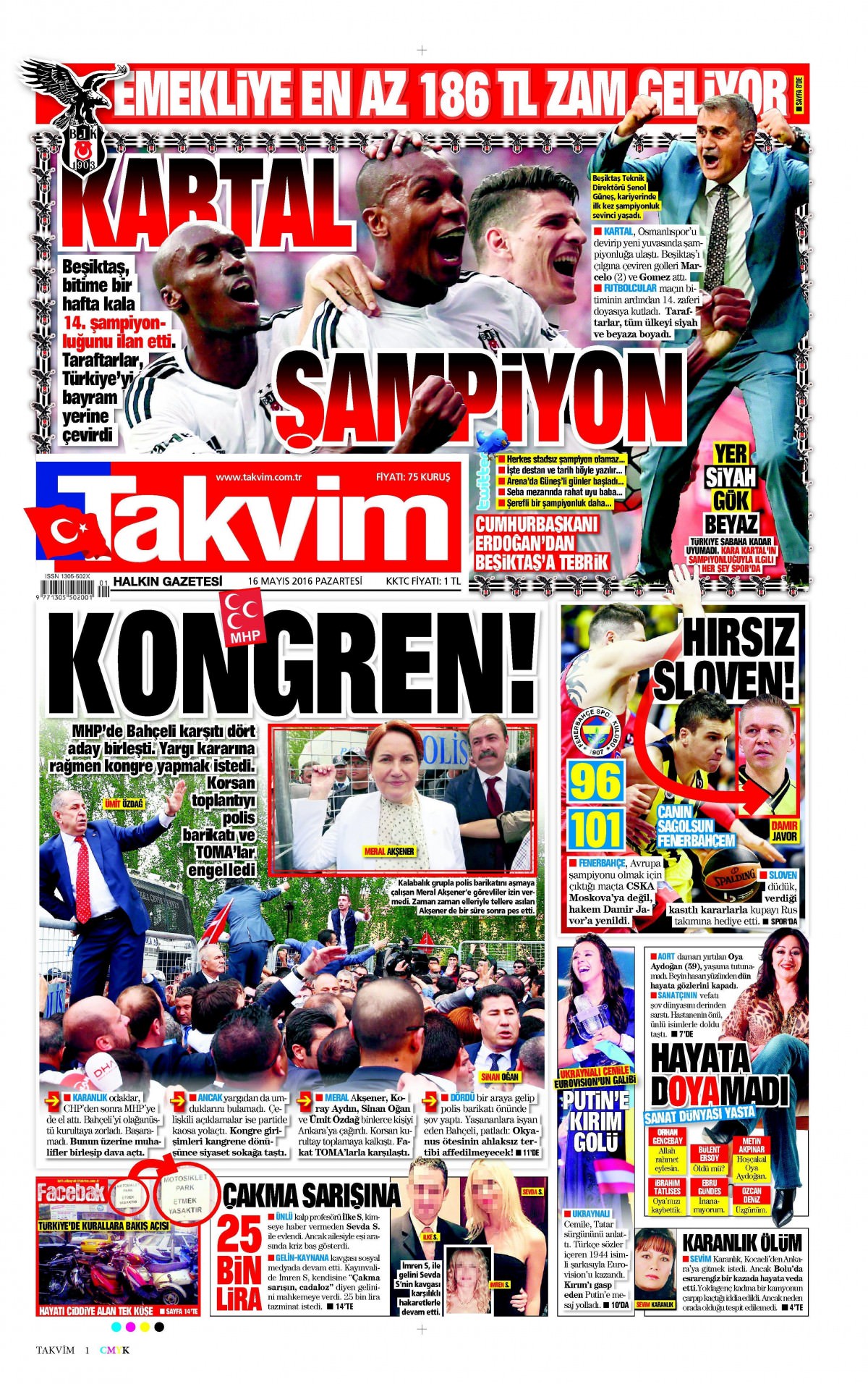 16 Mayıs 2016 gazete manşetleri - 755