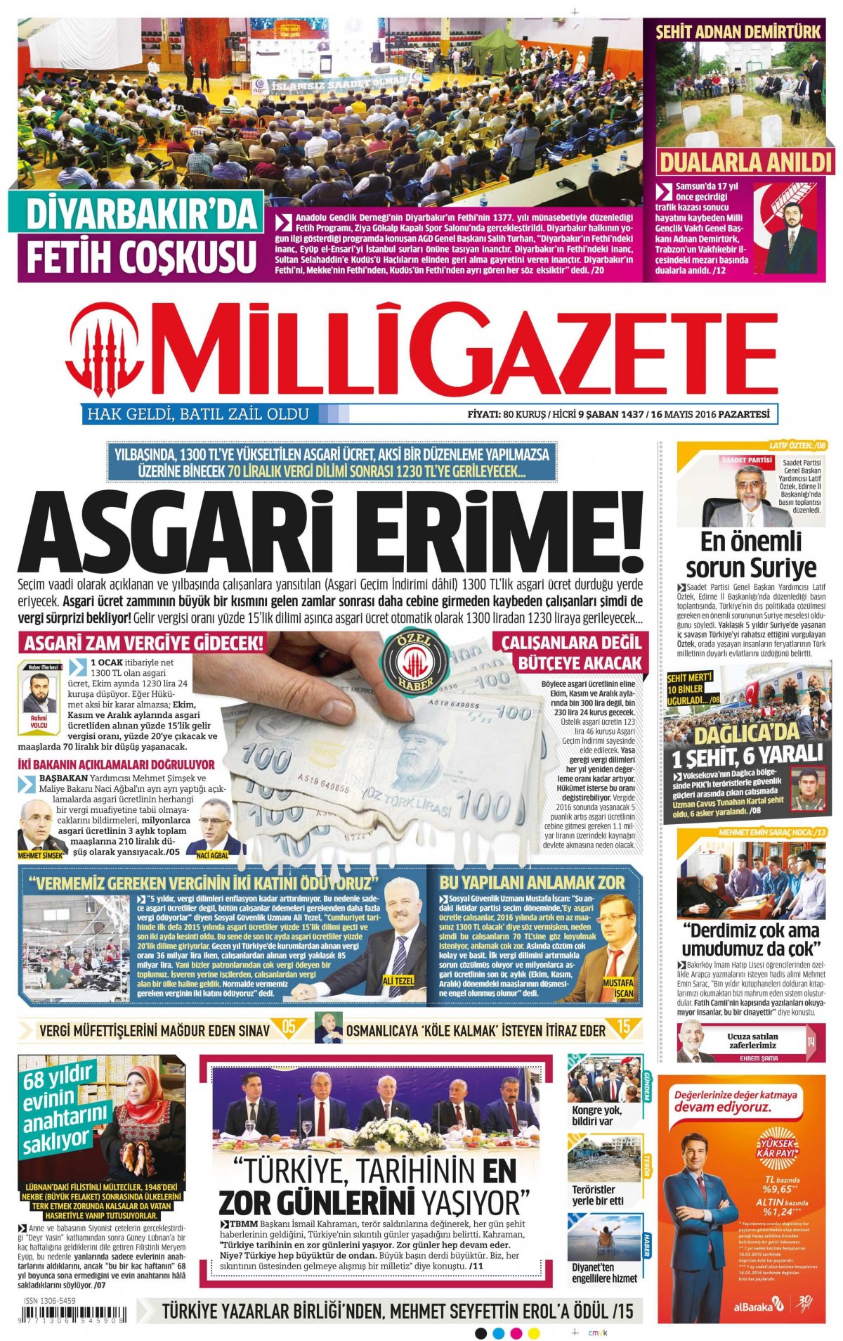 16 Mayıs 2016 gazete manşetleri - 615