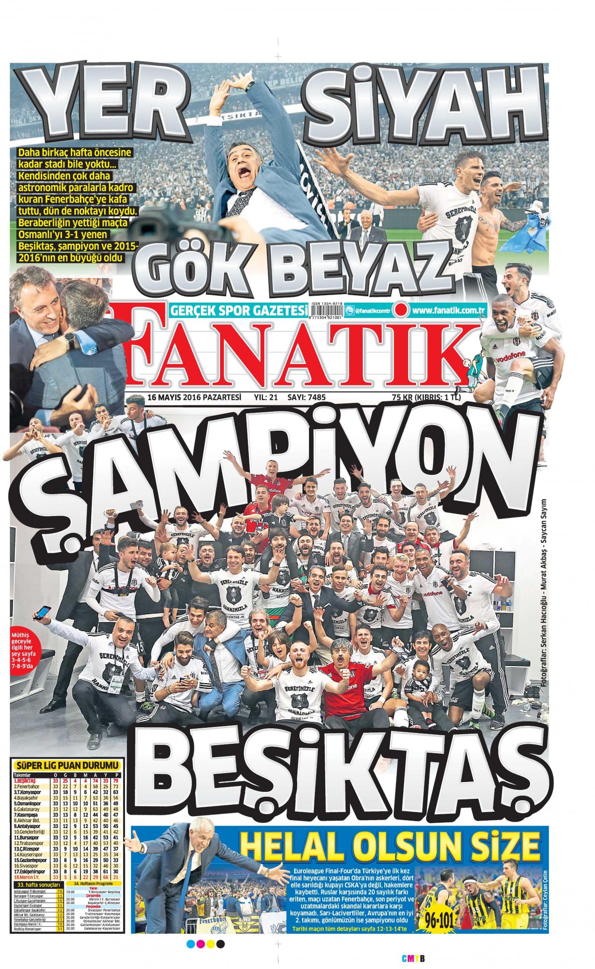 16 Mayıs 2016 gazete manşetleri - 889