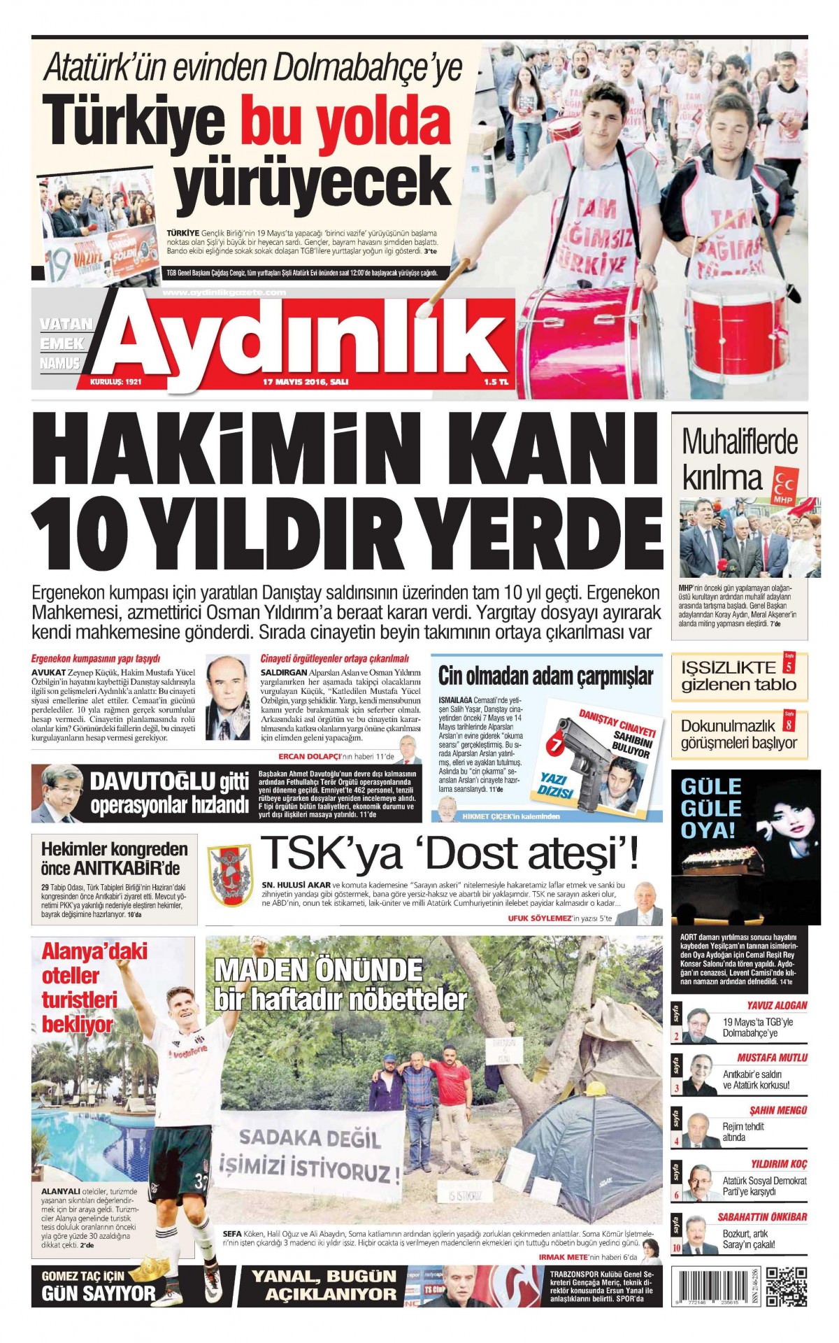 17 Mayıs 2016 gazete manşetleri - 769