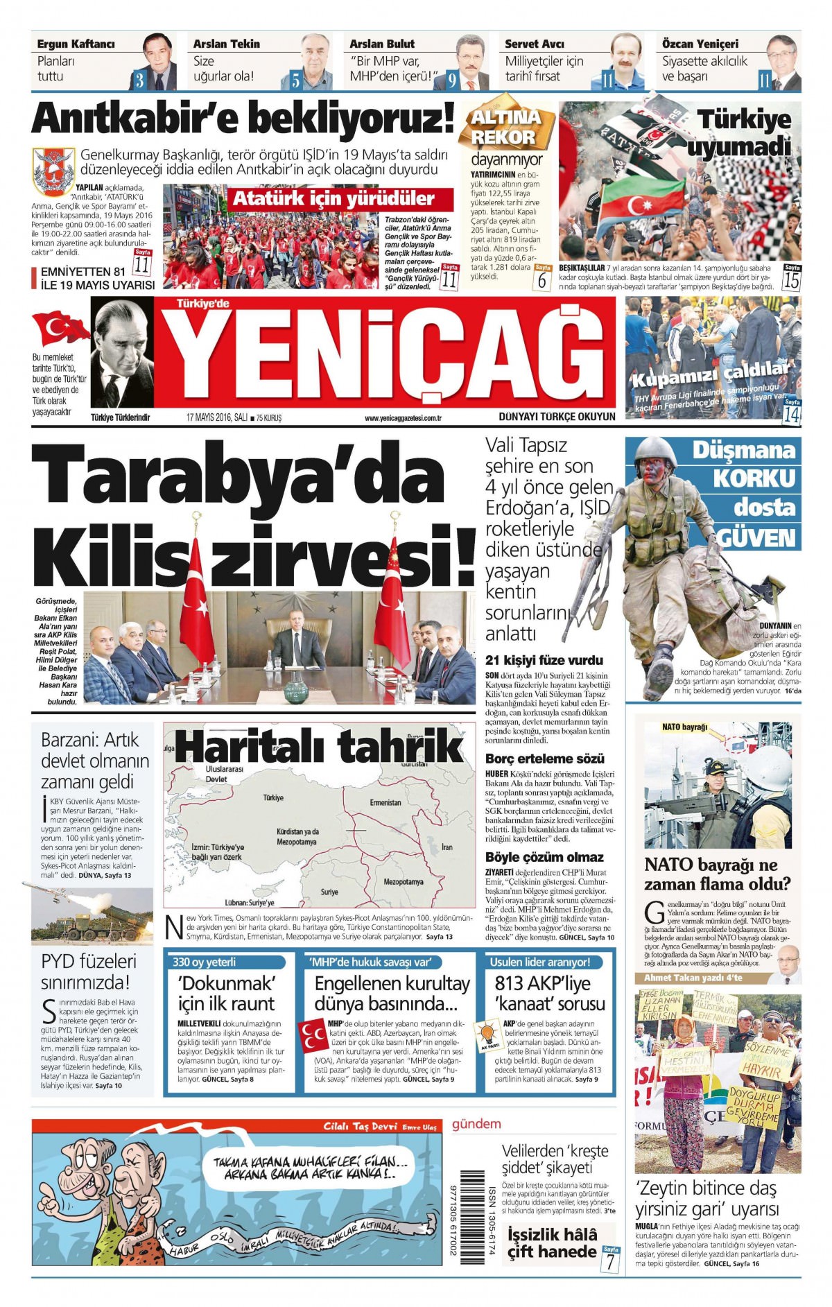 17 Mayıs 2016 gazete manşetleri - 561